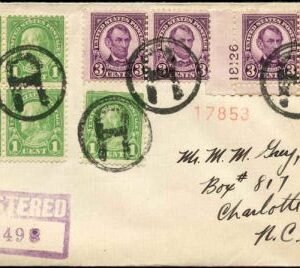 US New Jersey, Edgewater 552, 554 Fancy Cancel Cover, "R" in Circle