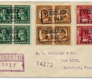 US South Dakota, Vermilion 552, 553, 645 Fancy Cancel Cover