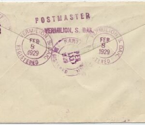 US South Dakota, Vermilion 552, 553, 645 Fancy Cancel Cover