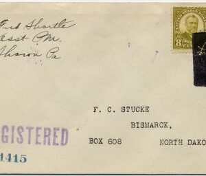US Pennsylvania, Sharon 560, 561 Fancy Cancel Cover "APS" in Rectangle