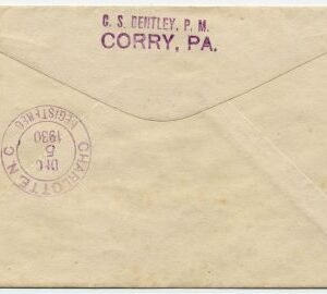 US Pennsylvania, Corry 689 Fancy Cancel Cover, Arrow, Star