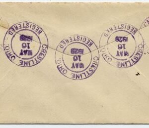 US Ohio, Crestline 623 Fancy Cancel Cover, Geometric Swirls