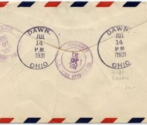 US Ohio, Dawn C12 Fancy Cancel Cover, Tic-tac-toe Grid
