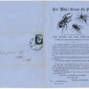 US 1850 Advertising Cover for German Fly Paper with Scott  7