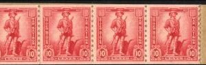 US WS12 War Savings Stamp F - VF NH Coil Starting Strip of 4