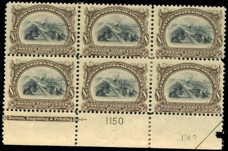 US 298 Early Commemoratives F+ H Plate Block
