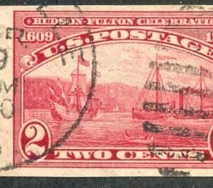 US 373 Early Commemoratives F - VF Used Margin Singles cv $27.50