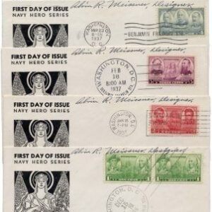 US 790 - 794  Autographed Covers, each signed by the Designer