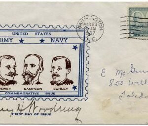 US 793 Autographed Cover, Gov. Woodring, Secretary of State