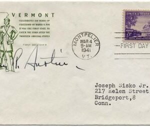 US 903 Autographed Cover, US Senator Warren R. Austin