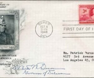 US 971 Autographed Cover, Waltter W. Bacon, Gov. of DE