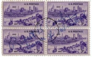 US 994 Autographed Block, Gov. Robert B. Crosby
