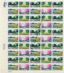 US 1365 - 1368 Autographed Sheet, Lady Bird  Johnson