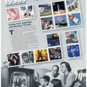 US 3187 Autographed sheet, 1950's, Dr. Seuss, I Love Lucy