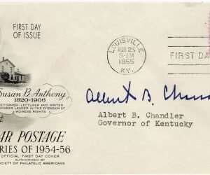 US 1051 Autographed Cover Gov Albert Chandler of Kentucky