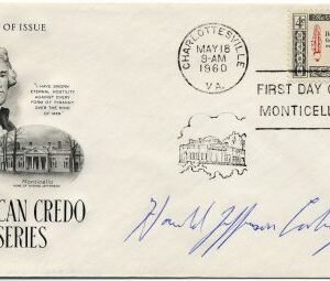 US 1141 Autographed Cover, Harold Jefferson Coolidge Jr.