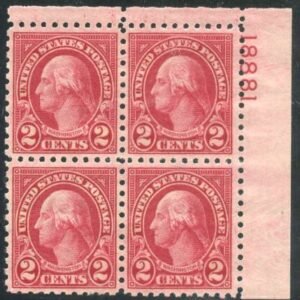 US 583 XF - Superb NH Plate Block Number 18881