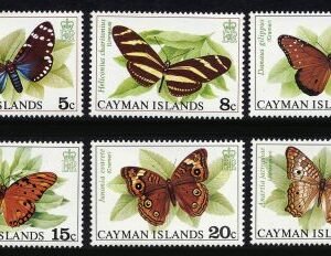 Cayman Is. 386 - 391 NH Butterflies