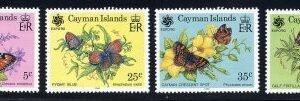 Cayman Is. 624 - 627 NH Butterflies