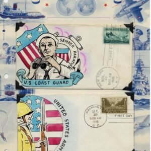 US 929, 934, 935, 936, 939 & 940 FDC's Mae Weigand Hand Painted