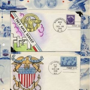 US 929, 934, 935, 936, 939 & 940 FDC's Mae Weigand Hand Painted