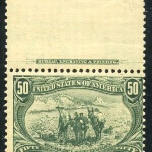 US 291 Early Commemoratives F NH Pristine Top Margin Example