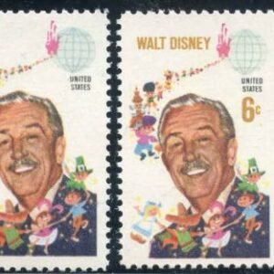 US 1355a Error XF NH Disney Ochre omitted