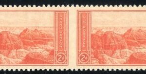 US 741b Error XF NH Horizontal Pair - Imperf Between - Pos. 19-20; PF Cert, Unusually Pristine cv 1,000
