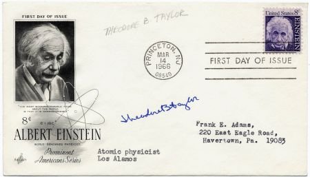 INV-10095itExt_ccc1b10a-006a-479b-b2e2-3200b843b5ce US 1285 FDC Signed by Theodore B. Taylor, Physisict