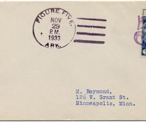 US Arkansas, Figure Five 733 Fancy Cancel Cover, Solid Numeral 5