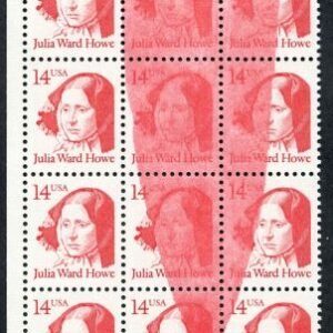 US 2176 Error margin block of 12 heavy color smear affecting 8 stamps