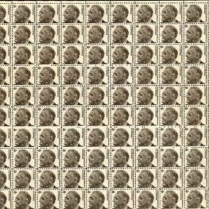 US 1284 Error Full sheet with gutter left with 1/3 extra stamp row