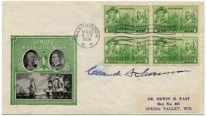 US 790 FDC signed by Secretary of Navy, Claude Swanson