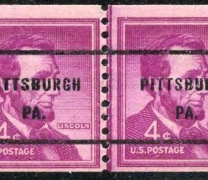 US 1058 F - VF NH Pre Cancel Line Pair