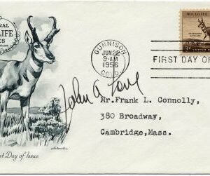US 1078 FDC Signed by Governor John a. Love