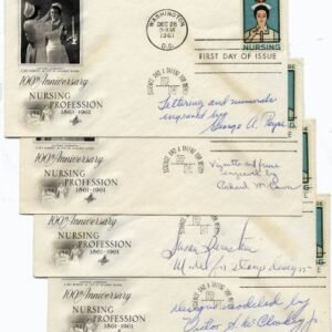 US 1190  Set of 4 FDCs Signed by Des & Eng., Nursing