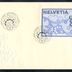 Switzerland 1075 Used VF NH Embroidered Stamp on FDC