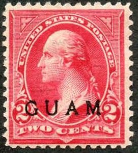 US Guam 2a Possessions F - VF Rose Carmine