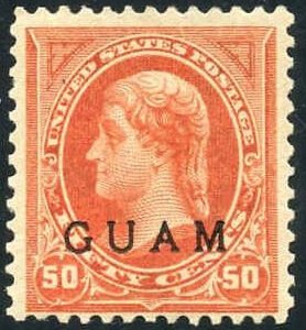 US Possessions - Guam 11a F - VF H Large Margins Fresh Red Orange cv $550