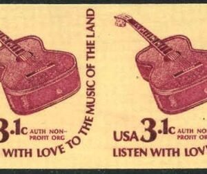 US 1613b VF NH 3.1c Guitar Imperf Pair PFC cv 1000.00