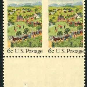 US 1370a Error F - VF NH Pair Imperf Between