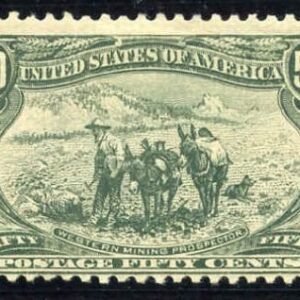 US 291s Early Commemoratives LH Specimen Overprint at Right