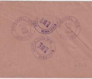 US Wisconsin, Bonduel 555, 558, 560 Fancy cancel Cover