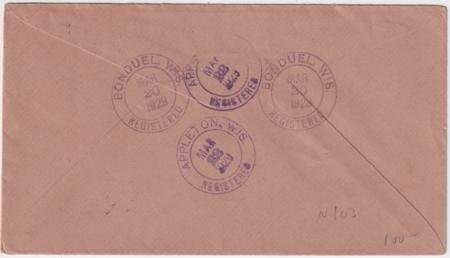 INV-10539×1-1 US Wisconsin, Bonduel 555, 558, 560 Fancy cancel Cover