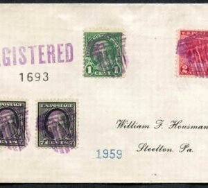 US Kansas, Coffeyville 507, 552, 645 Fancy Cancel Cover, Shield