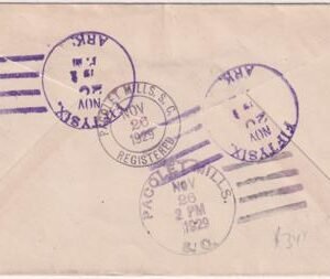 US Arkansas, Fifty-Six 634, 650, 681 Fancy Cancel Cover, Solid Numerals
