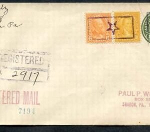 US Pennsylvania, Corry 638, 642, U420 Fancy cancel Cover, Star