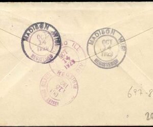 US Wisconsin, Manawa 623 Fancy Cancel Cover, Crossraods