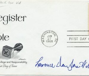US 1344 FDC Signed by Governor Lawrence d. Wilder of Virginia