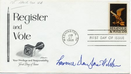 INV-10608itExt_17e09bfb-5425-4c53-982e-53e6b2967289 US 1344 FDC Signed by Governor Lawrence d. Wilder of Virginia